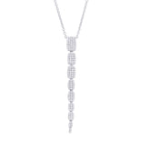 0.55ct 14k White Gold Diamond Serpentine Necklace